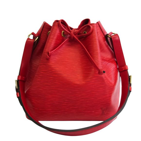 Louis Vuitton Handbags - Louis Vuitton Petit Noé Red Leather Shoulder Bag (Pre-Owned)